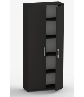 Szafa biurowa regał G 80 2d czarna 80 cm, 5 półek czerń aksamitna